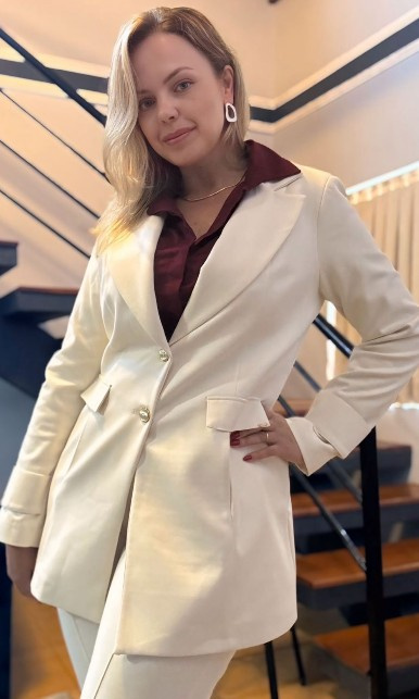 Casaco Alongado Off White